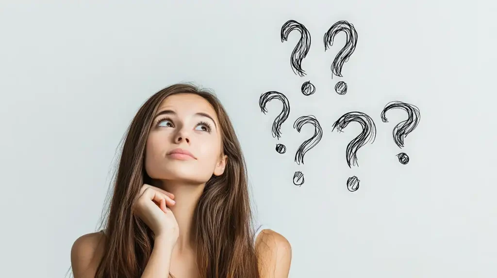 girl with questions